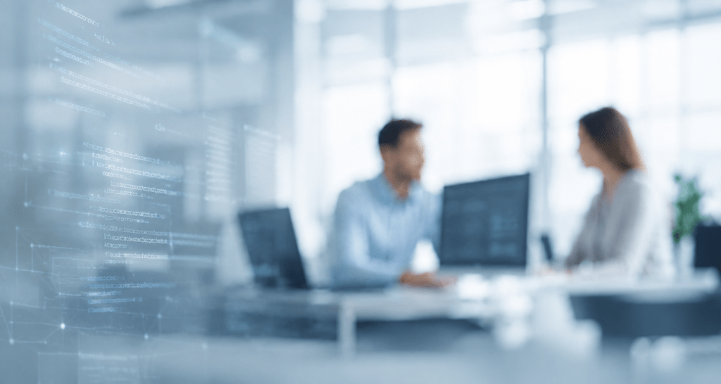 Besprechung mit zwei Businesspartnern